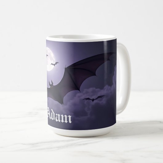 Mug Chauves-souris dans une nuit hantée (Devant droit)