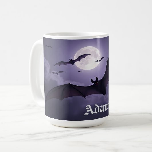 Mug Chauves-souris dans une nuit hantée (Devant gauche)