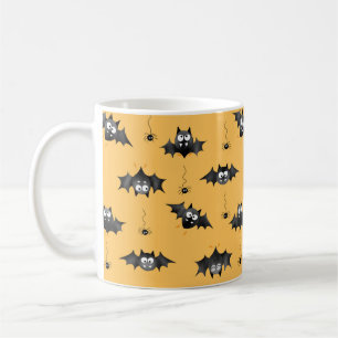 Mug Chauves-souris d'Halloween et araignées dangereuse