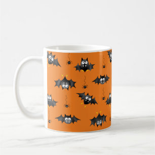 Mug Chauves-souris d'Halloween et araignées dangereuse