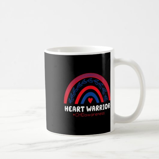 Mug Chd Warrior Red & Blue Rainbow Heart Disease A (Droite)
