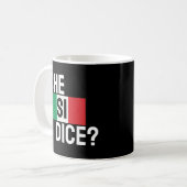 Mug "Che Si Dice ? "Quoi de neuf ?" Italien disant noi (Devant gauche)