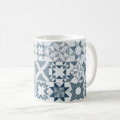 Mug Cheater Traditionnel Patchwork Stars Quilt Blue (Devant droit)