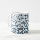Mug Cheater Traditionnel Patchwork Stars Quilt Blue (Devant gauche)