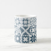 Mug Cheater Traditionnel Patchwork Stars Quilt Blue (Centre)