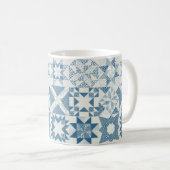 Mug Cheater Traditionnel Patchwork Stars Quilt Blue (Devant droit)
