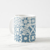 Mug Cheater Traditionnel Patchwork Stars Quilt Blue (Devant gauche)