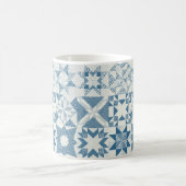 Mug Cheater Traditionnel Patchwork Stars Quilt Blue (Centre)