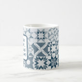 Mug Cheater Traditionnel Patchwork Stars Quilt Blue (Centre)