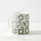 Mug Cheater Traditionnel Patchwork Stars Quilt Green (Devant gauche)