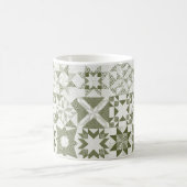 Mug Cheater Traditionnel Patchwork Stars Quilt Green (Centre)