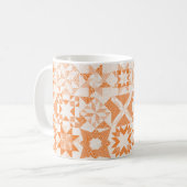 Mug Cheater Traditionnel Patchwork Stars Quilt Orange (Devant gauche)