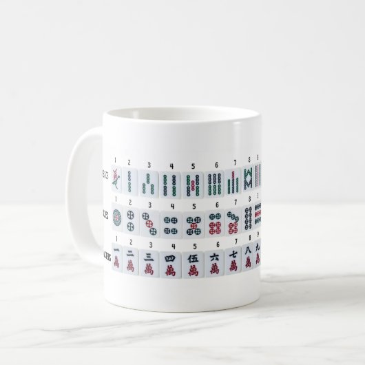 Mug Cheatsheet de Mahjong Tiles (Devant gauche)