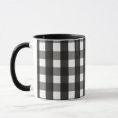 MUG CHECK DE GINGHAM NOIR ET BLANC (Gauche)