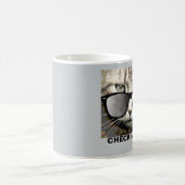 Mug Check Meowt, Cat Coffee Mug, (Centre)