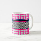Mug Check Stripes Harlequin Conception de Motif mixte (Devant droit)