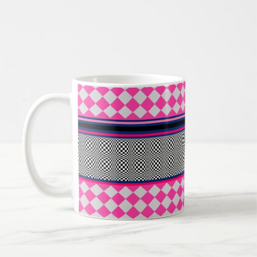 Mug Check Stripes Harlequin Conception de Motif mixte (Gauche)