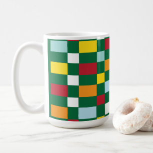Mug Checkerboard Colorful Checks Checkerboard