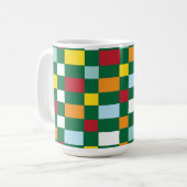 Mug Checkerboard Colorful Checks Checkerboard (Devant gauche)