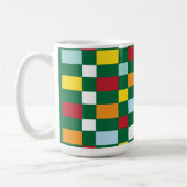 Mug Checkerboard Colorful Checks Checkerboard (Gauche)
