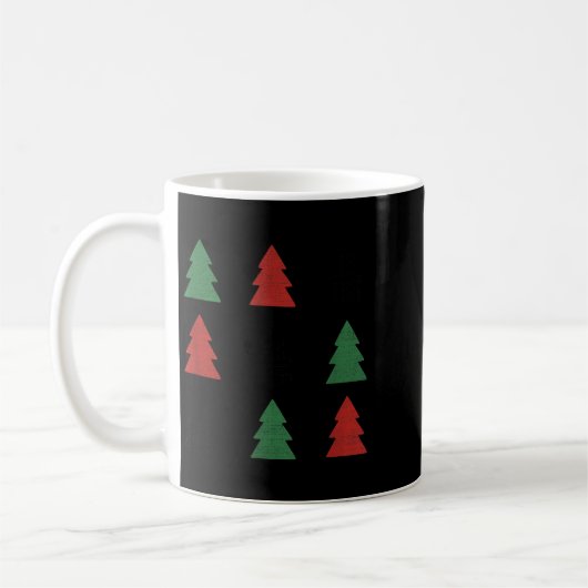 Mug Checkered Christmas Tree Graphic Crewneck Swea Fun (Gauche)