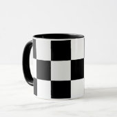 Mug Checkered noir et blanc (Devant gauche)