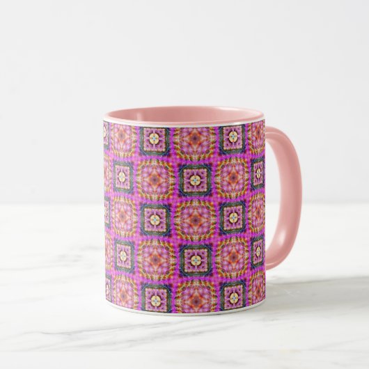 Mug Checkered rose (Devant droit)
