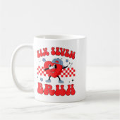 Mug Checkered Six Seven Bruh Hearts 67 Valentines Day  (Gauche)