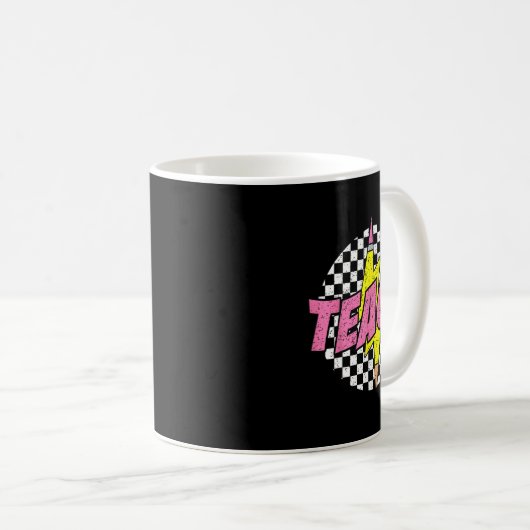 Mug Checkered Teach Pencil Lightning Bolt Back To Scho (Devant droit)