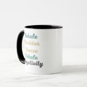 Mug Cheddar Inhale Fromage Exhale Négativité (Devant gauche)