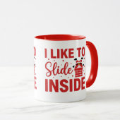Mug Cheeky I Like To Slide Inside Christmas Joke (Devant droit)