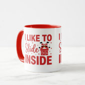 Mug Cheeky I Like To Slide Inside Christmas Joke (Devant gauche)