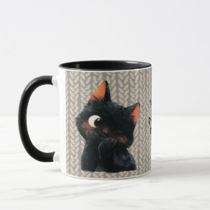 Mug Cheeky Little Black Cat v3