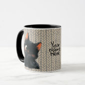Mug Cheeky Little Black Cat v3 (Devant gauche)