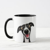 Mug Cheeky Whippet dans un style de dessin animé migno (Gauche)