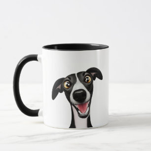 Mug Cheeky Whippet dans un style de dessin animé migno