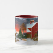 Mug Cheep Farm Barnyard en hiver Horatio Shaw 1885 (Centre)