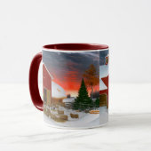 Mug Cheep Farm Barnyard en hiver Horatio Shaw 1885 (Devant gauche)