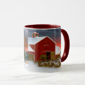 Mug Cheep Farm Barnyard en hiver Horatio Shaw 1885 (Devant droit)