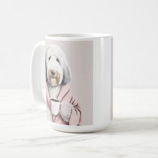 Mug Cheepadoodle, doré, labradoodle cadeau mignon (Devant gauche)