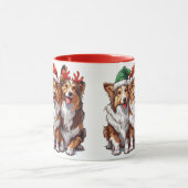 Mug Cheepdogs de Noël Shetland (Centre)