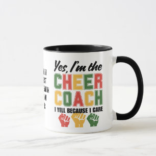Mug CHEER COACH Je hurle parce que je me soucie drôle