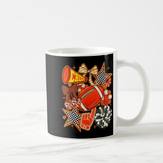 Mug Cheer Mom Orange Cheerleader Game Day Cheer Mama F (Droite)