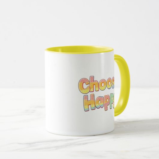 Mug Cheerful and Positive Kids Typography (Devant droit)