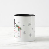 Mug Cheerful Snowman Christmas New Year Greetings (Centre)
