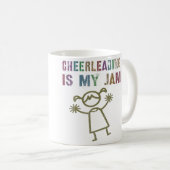 Mug Cheerleading Is My Jam Cheerleading Team (Devant droit)