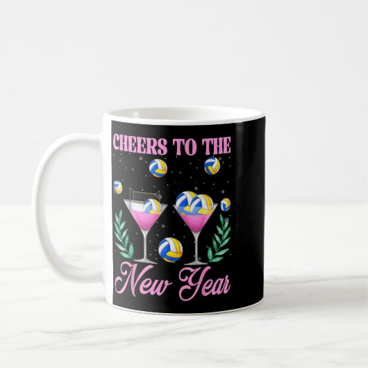 Mug Cheers To The New Year Champagne Gl & Volleyba (Gauche)