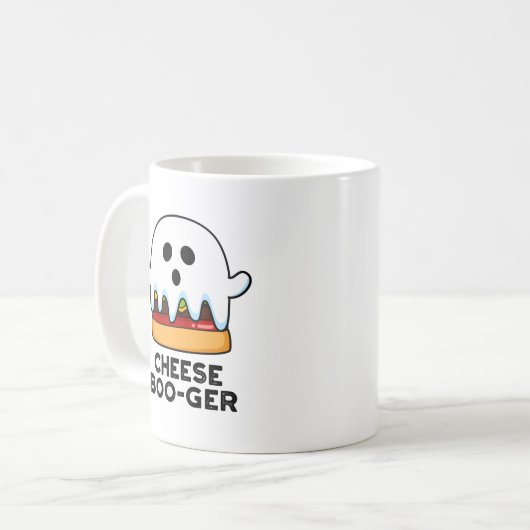 Mug Cheese Boo ger Funny Ghost Cheeseburger Pun (Devant gauche)