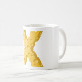 Mug Cheese Letter X Typography (Devant droit)
