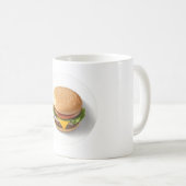 Mug Cheeseburger en cercle blanc (Devant droit)